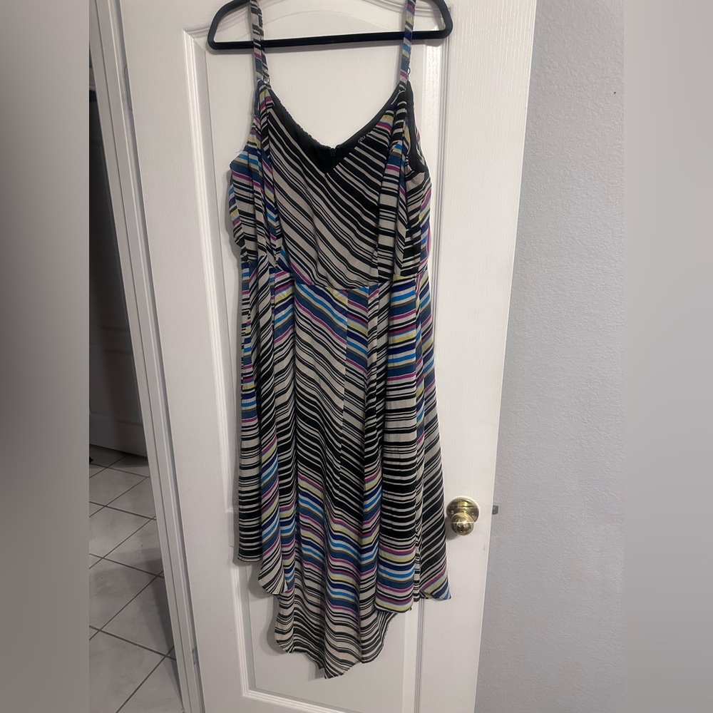 City Chic Black and White High Low Sundress
